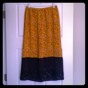 Anthropologie Maeve Midi Skirt with Embroidery